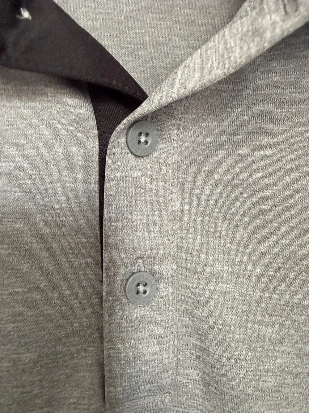 adidas Gray Men's Performance Polo with Black Logo